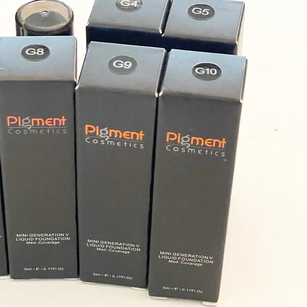 Pigment Cosmetics Mini Generation V Liquid‎ Foundation Medium Coverage 1-10 NEW